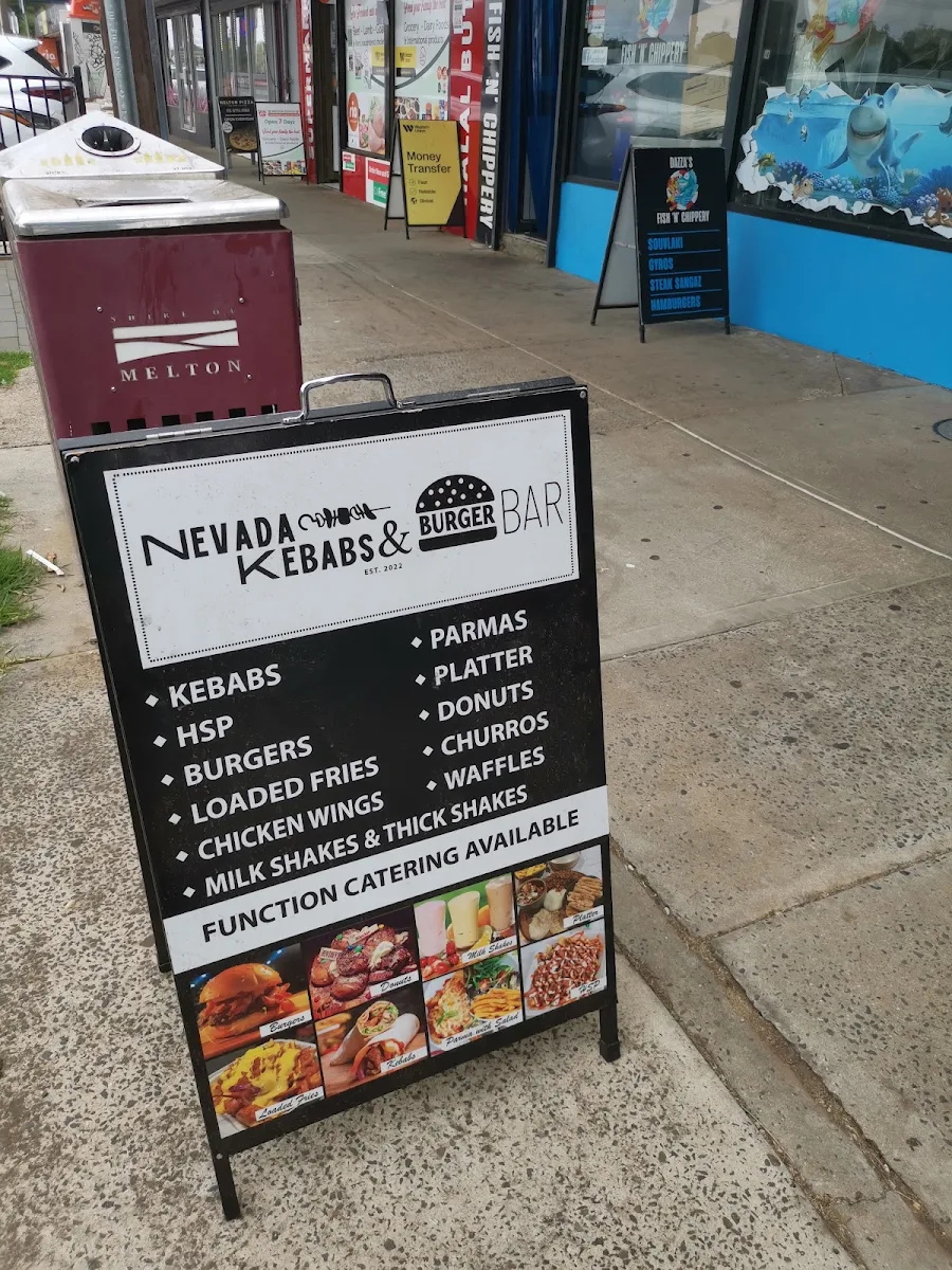 Menu, Nevada Kebabs & Burger Bar