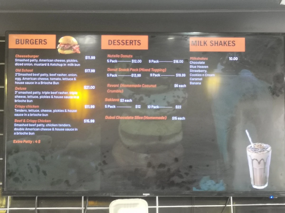 Menu, Nevada Kebabs & Burger Bar
