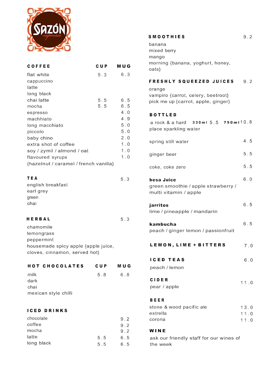 Menu photo 1