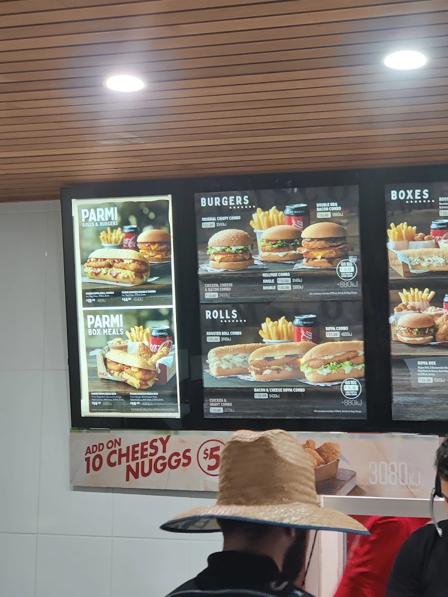 Menu, Red Rooster Mt. Ousley