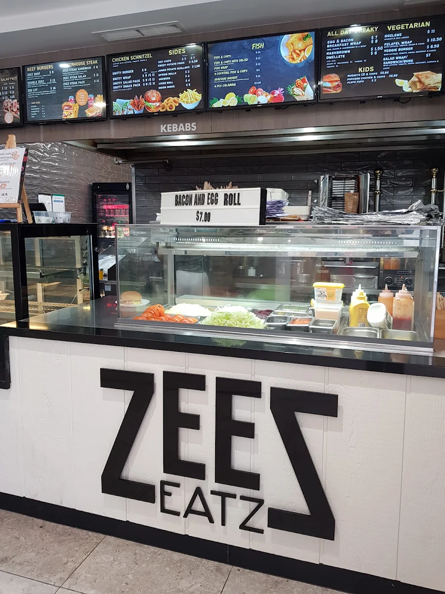 Menu, Zeez Eatz Raymond Terrace