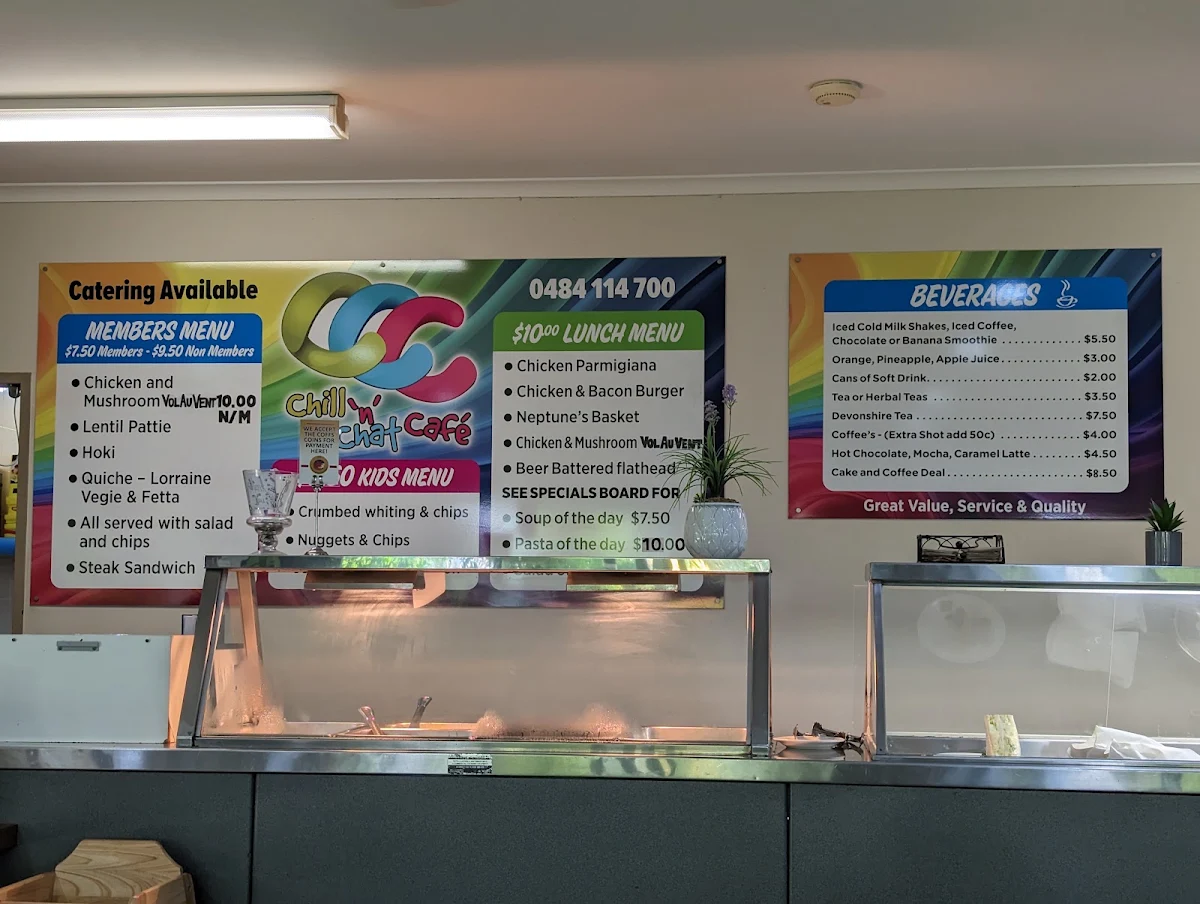 Menu, Chill Out Cafe