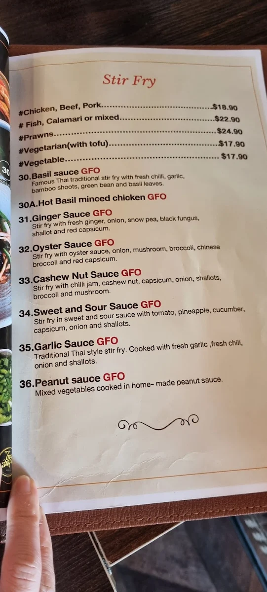 Menu, Thai Som Boon