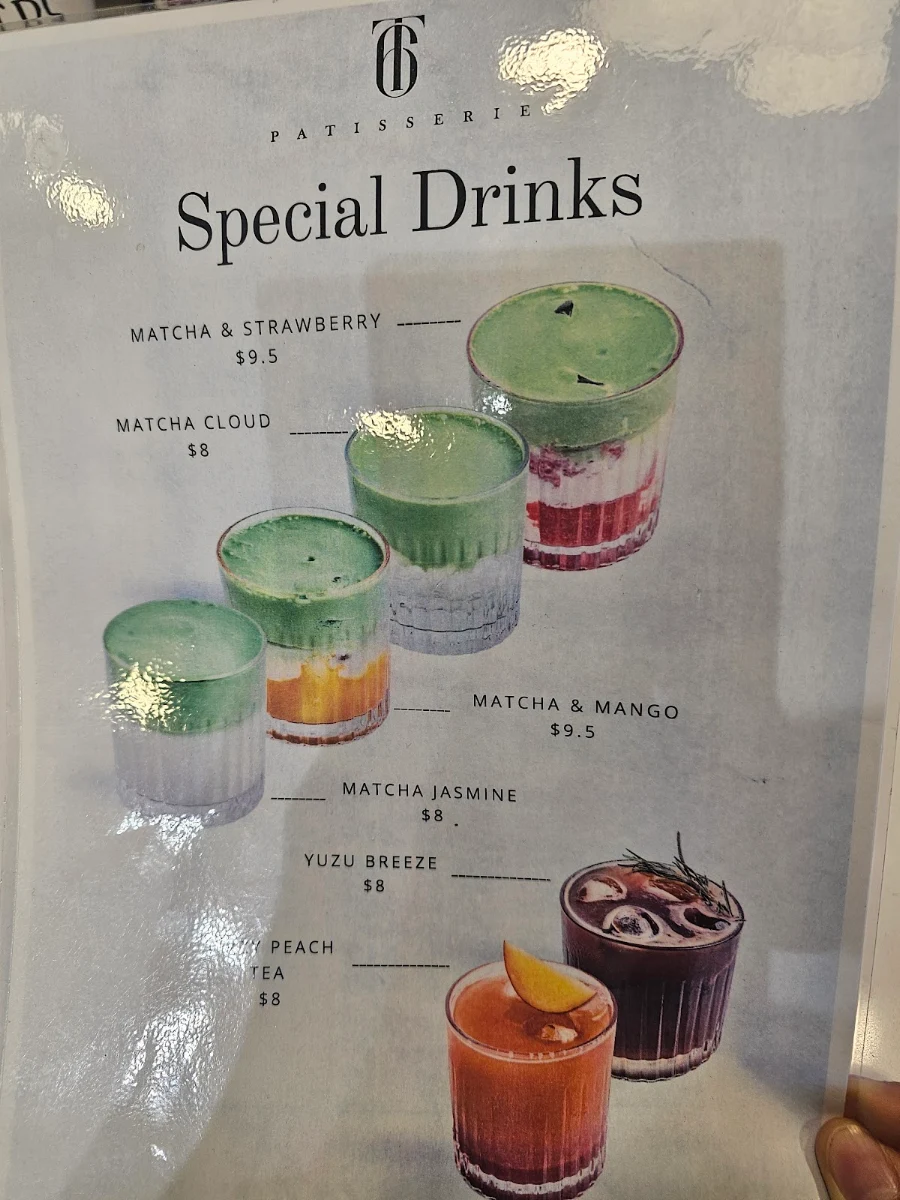 Menu, T6 Patisserie