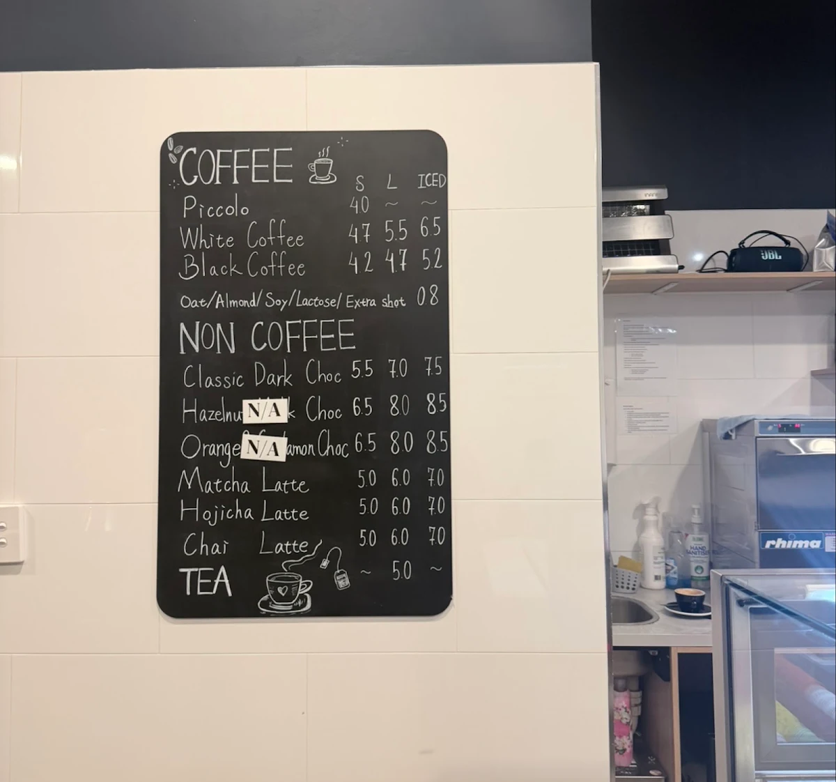 Menu, T6 Patisserie
