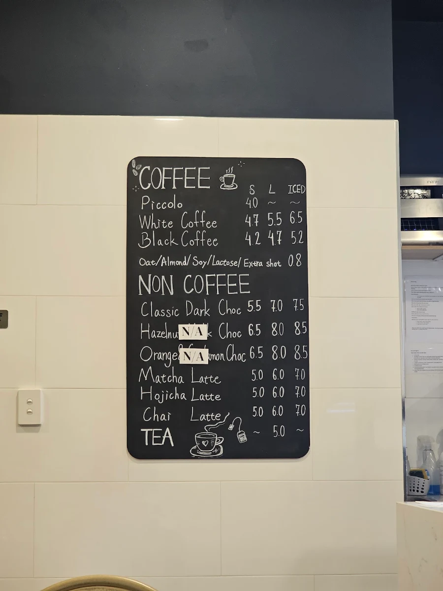 Menu, T6 Patisserie