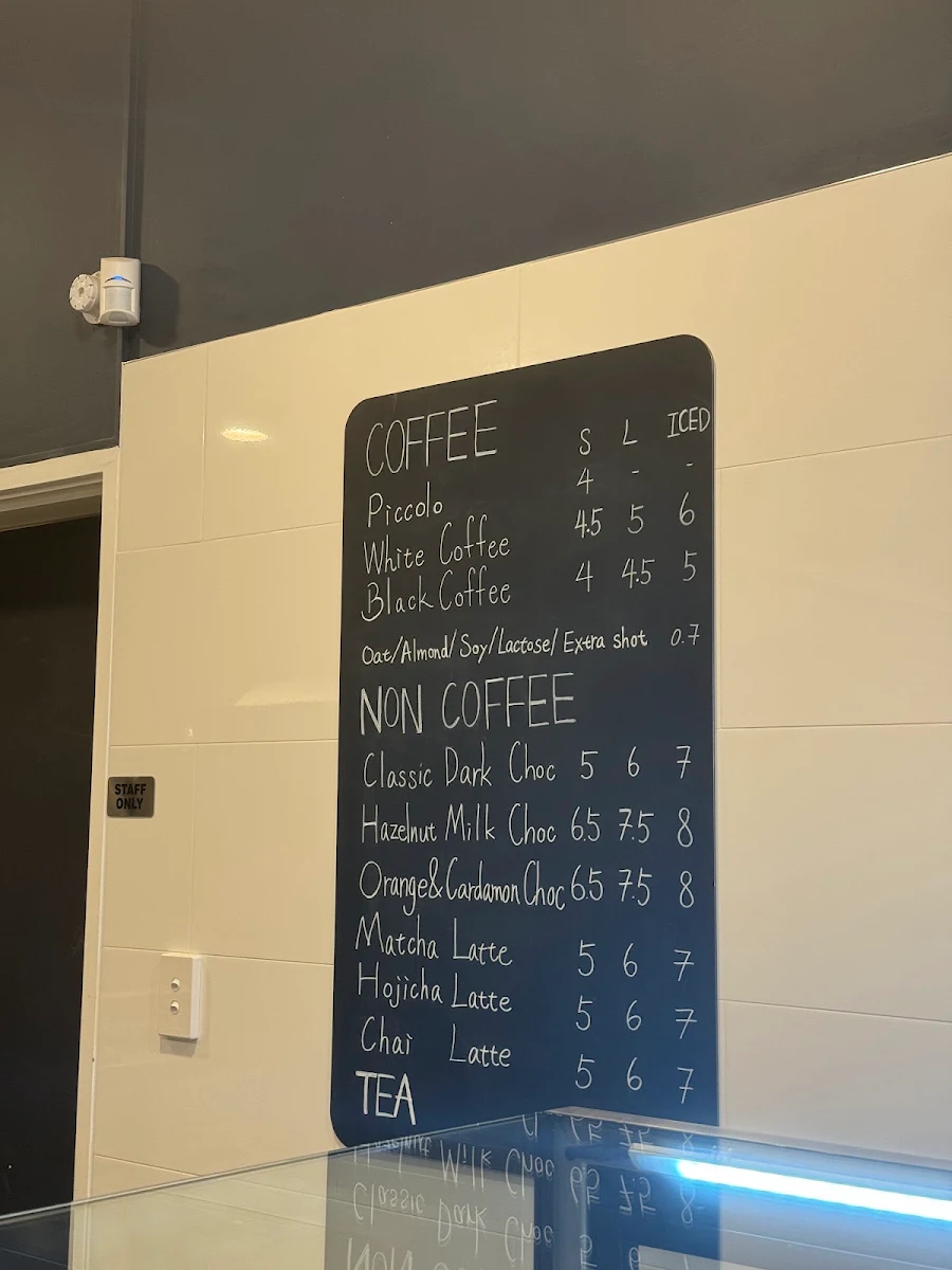 Menu, T6 Patisserie