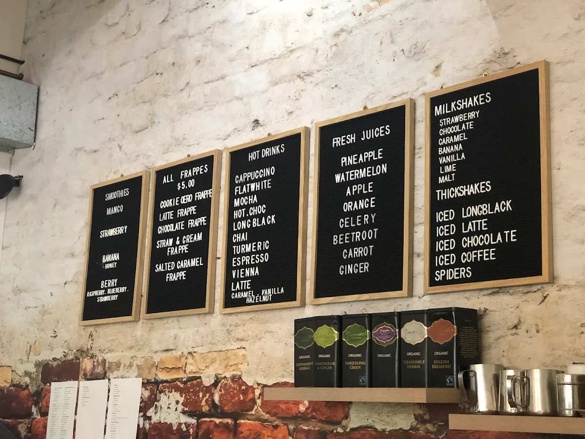 Menu, Gusto