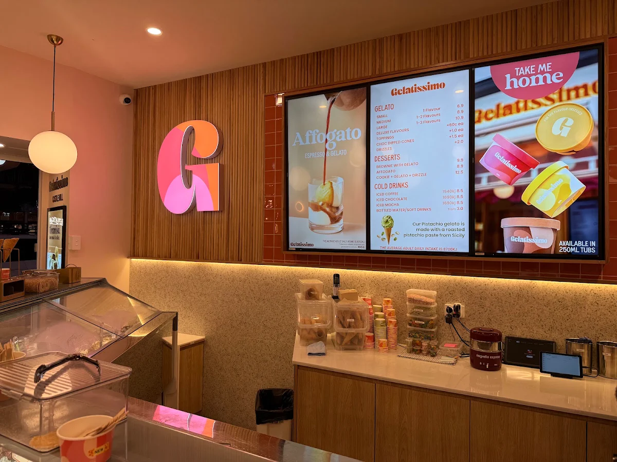 Menu, Gelatissimo Castle Hill