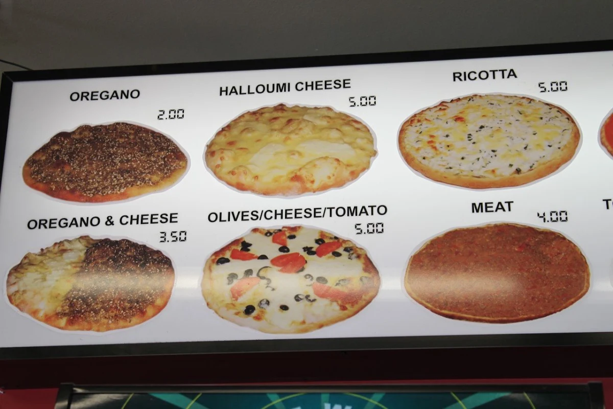 Menu, Earlwood Lebanese Bakery