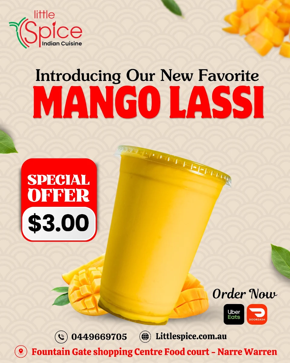 Menu, Little Spice Indian Cuisine -Southland Food Court-Level 3
