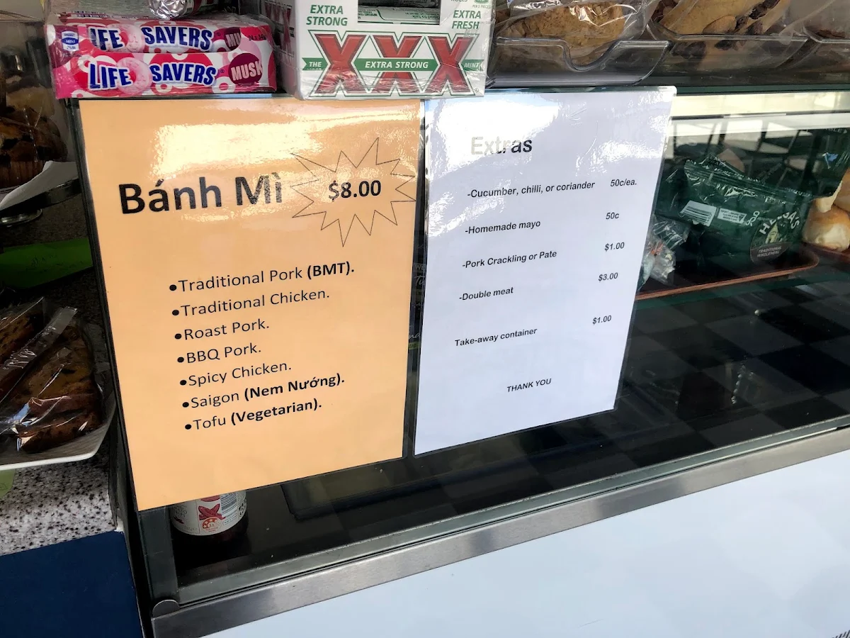 Menu, Sunshine Cafe & Lunch Bar