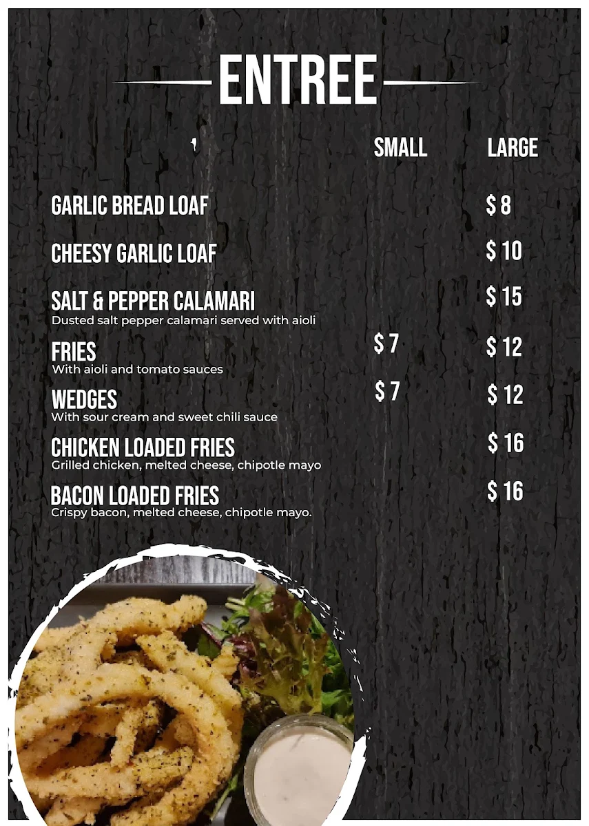 Menu, Grill House Burger & Parma