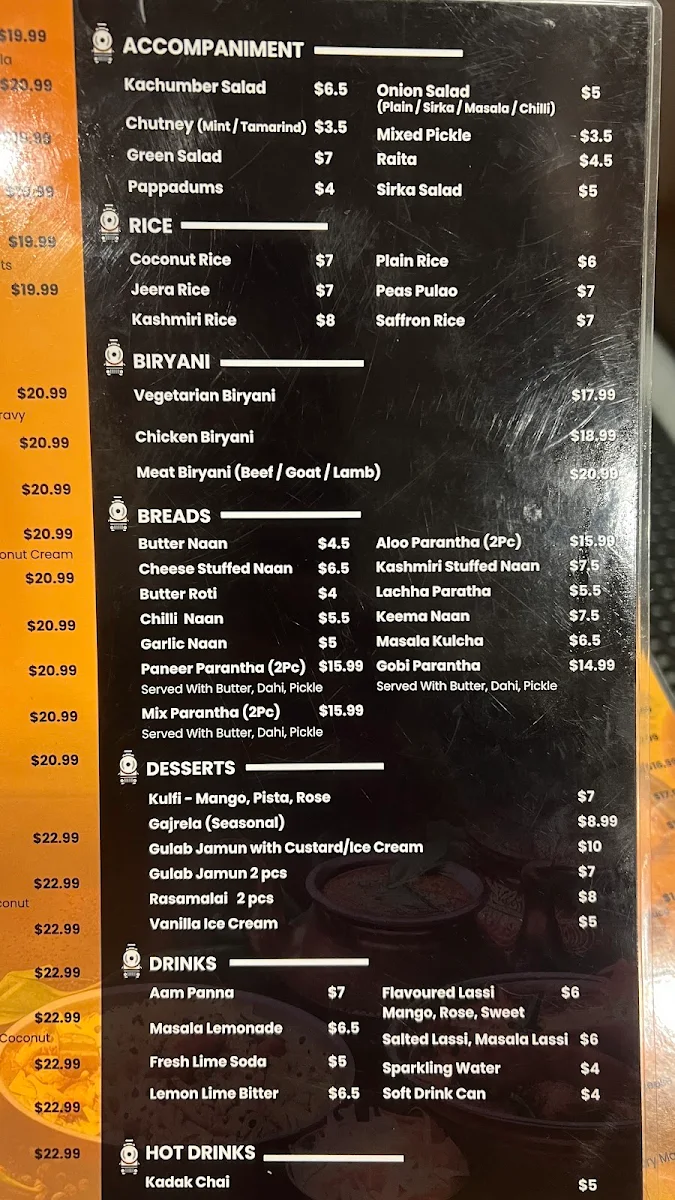 Menu, Ludhiana Junction
