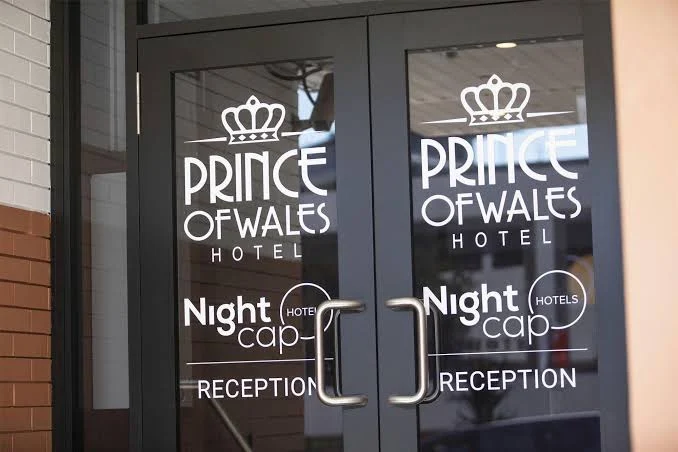 Menu, Prince of Wales Hotel