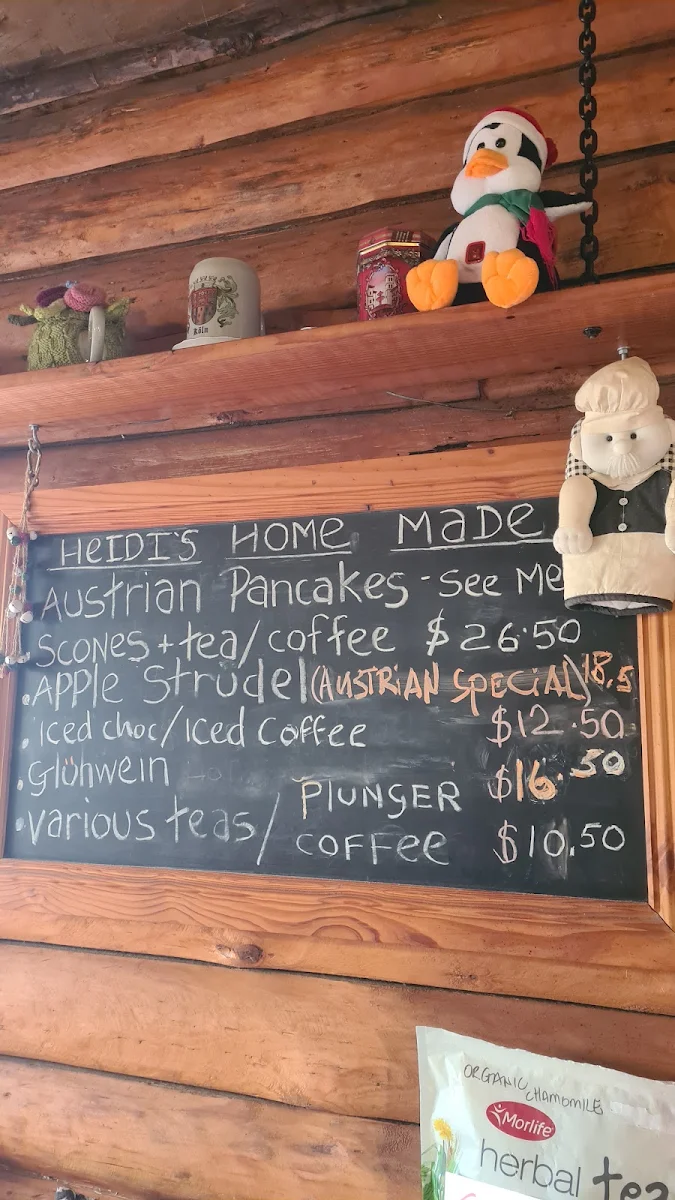 Menu, Miss Heidi's Tea House