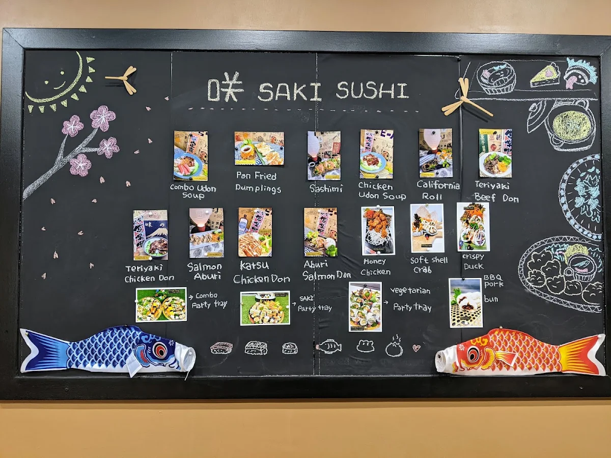 Menu, 咲 Saki Sushi