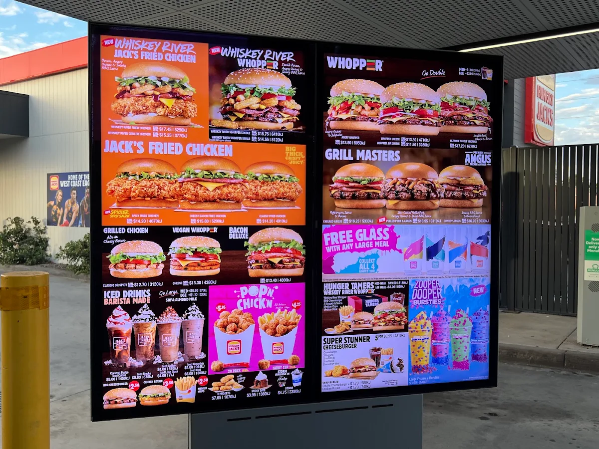 Menu, Hungry Jack's Burgers Carlisle