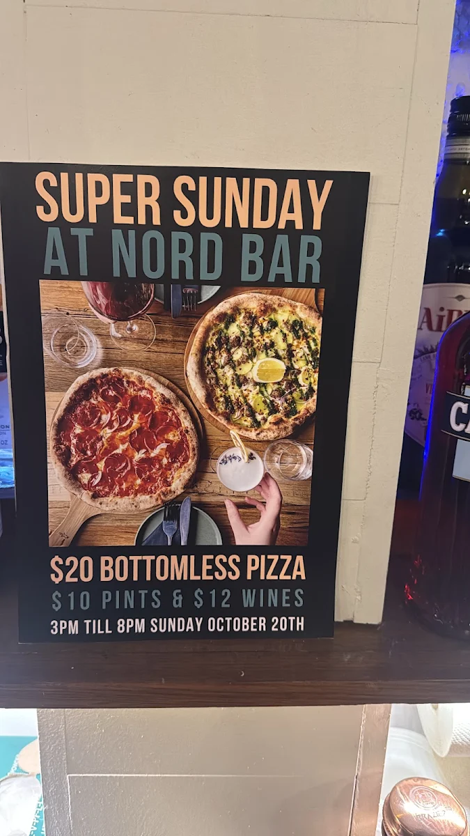 Menu, Nord Cafe Bar & Restaurant