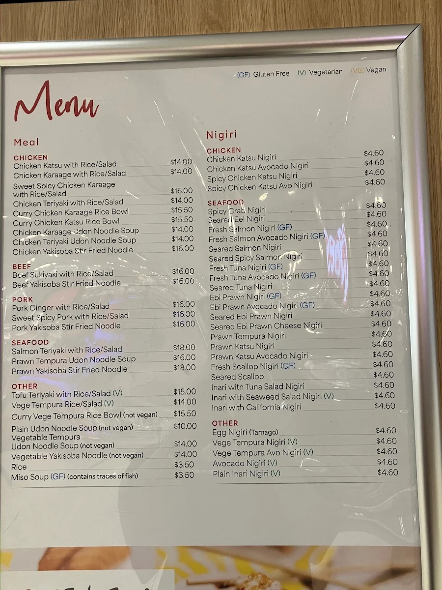 Menu, Koji Sushi Japanese Restaurant