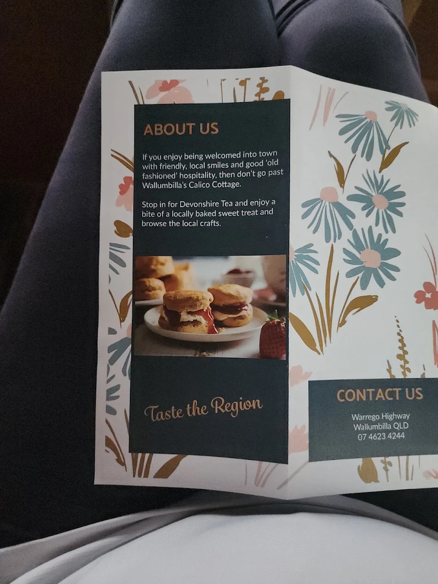 Menu, Calico Cottage