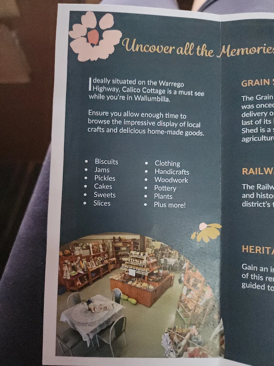 Menu, Calico Cottage