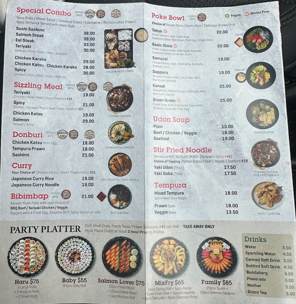 Menu, Haru Fresh Sushi Gymea