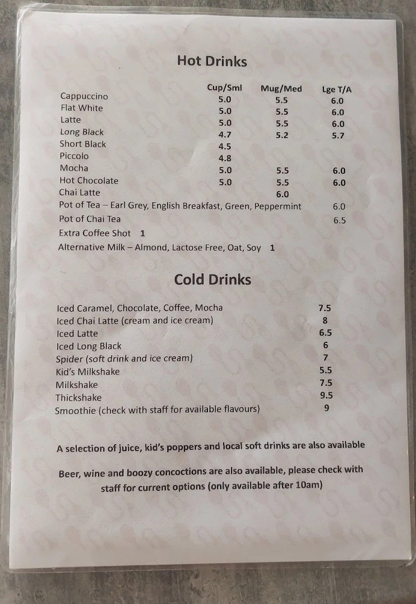 Menu, Savour This Eatery
