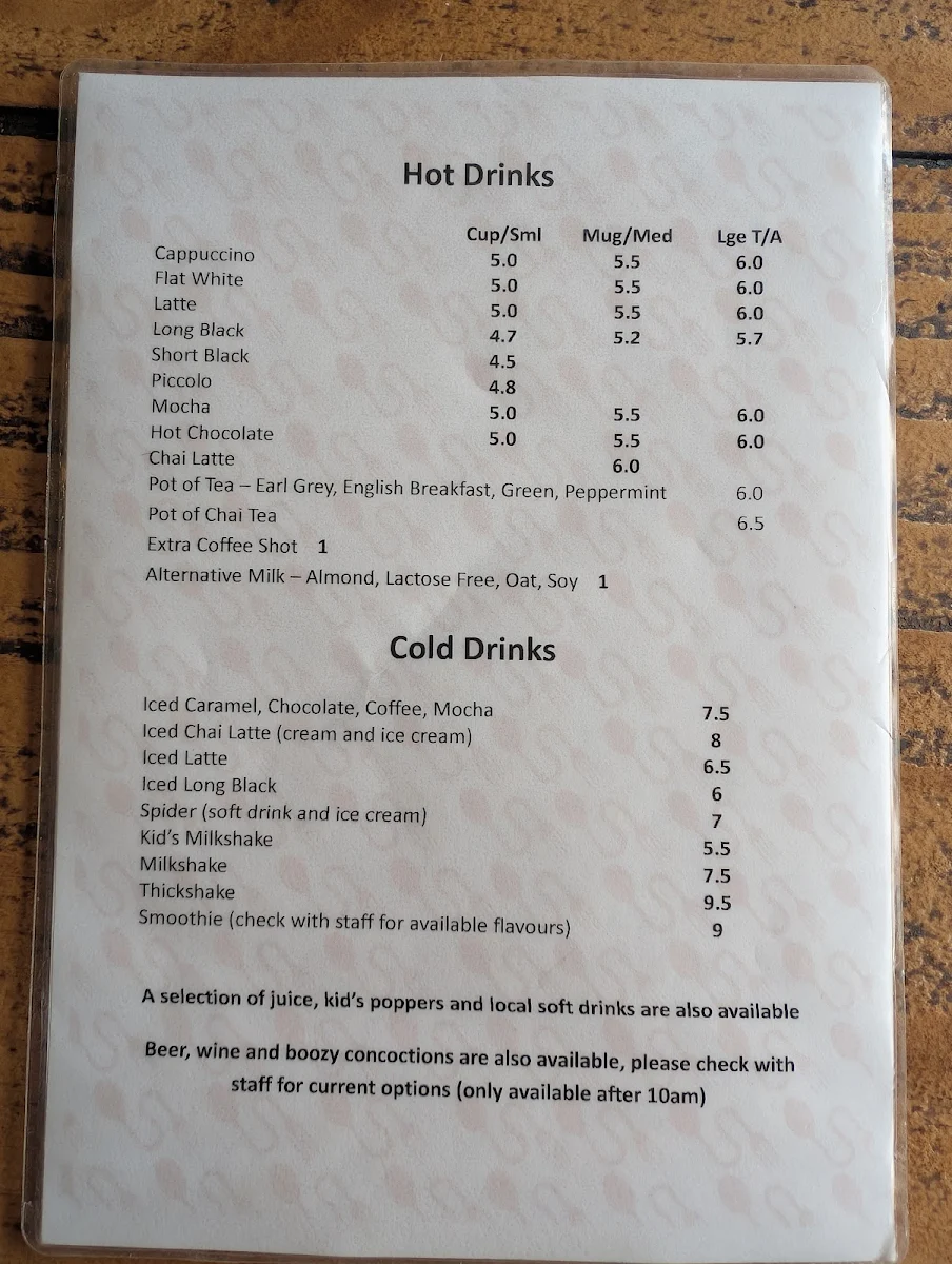 Menu, Savour This Eatery