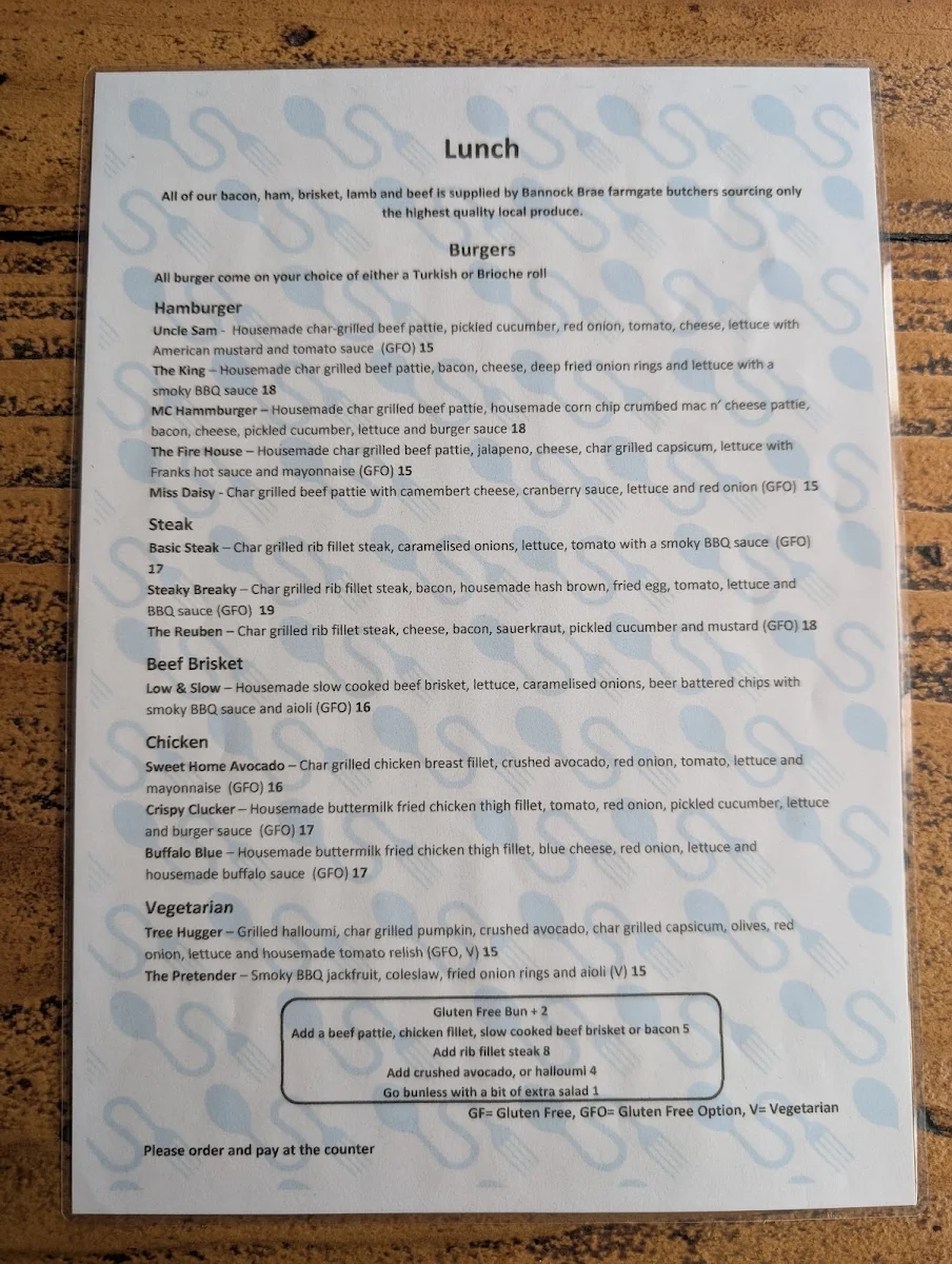 Menu, Savour This Eatery