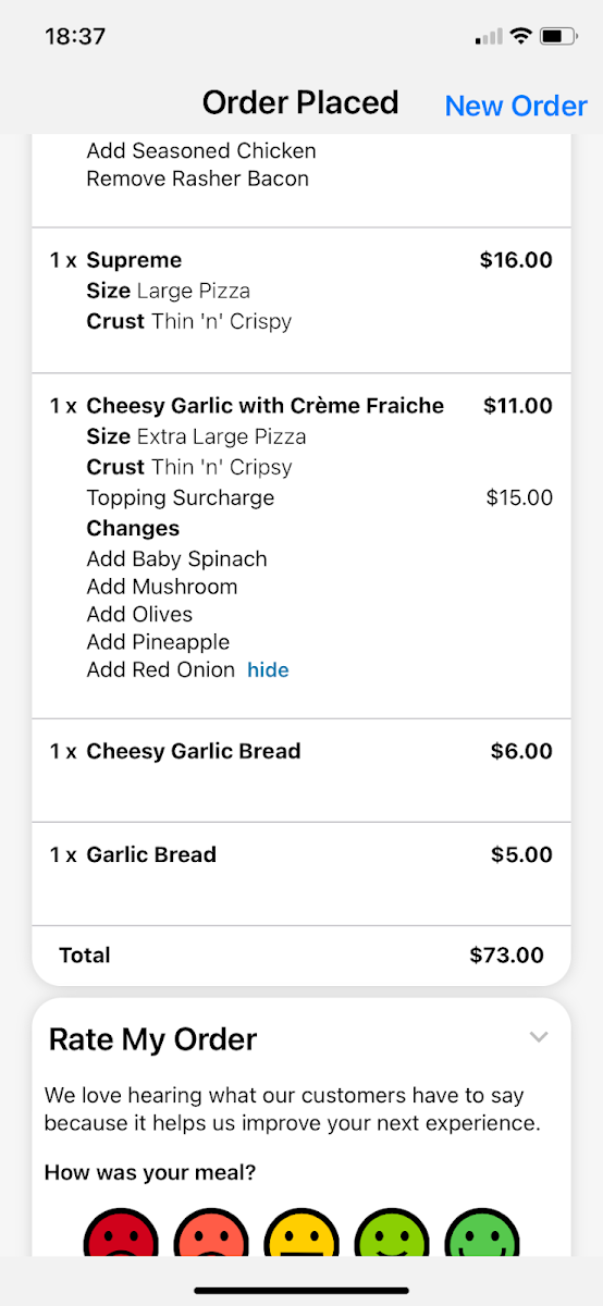 Menu, Domino's Pizza North Richmond