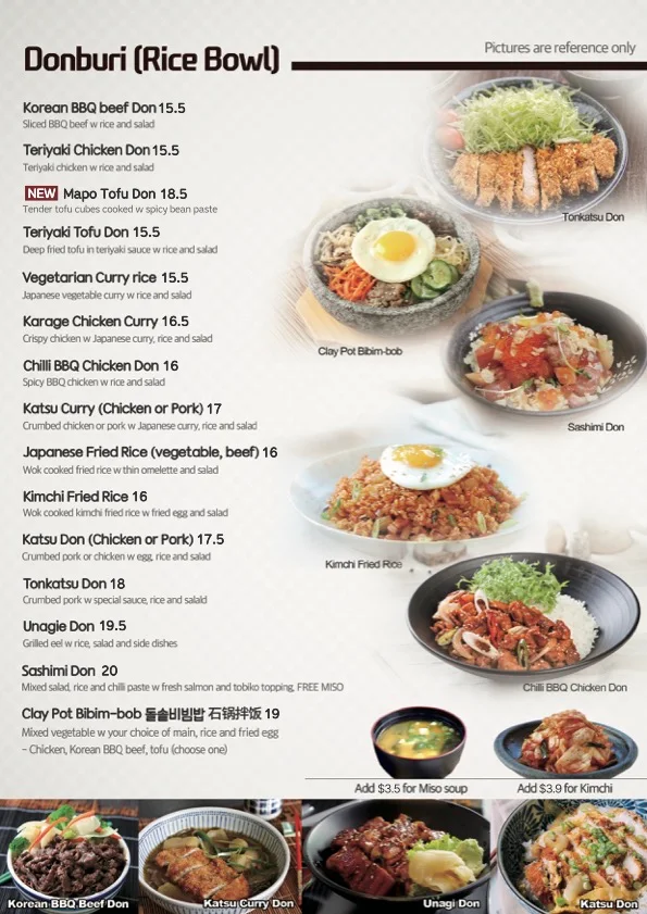 Menu, Meating Korean BBQ Nunawading