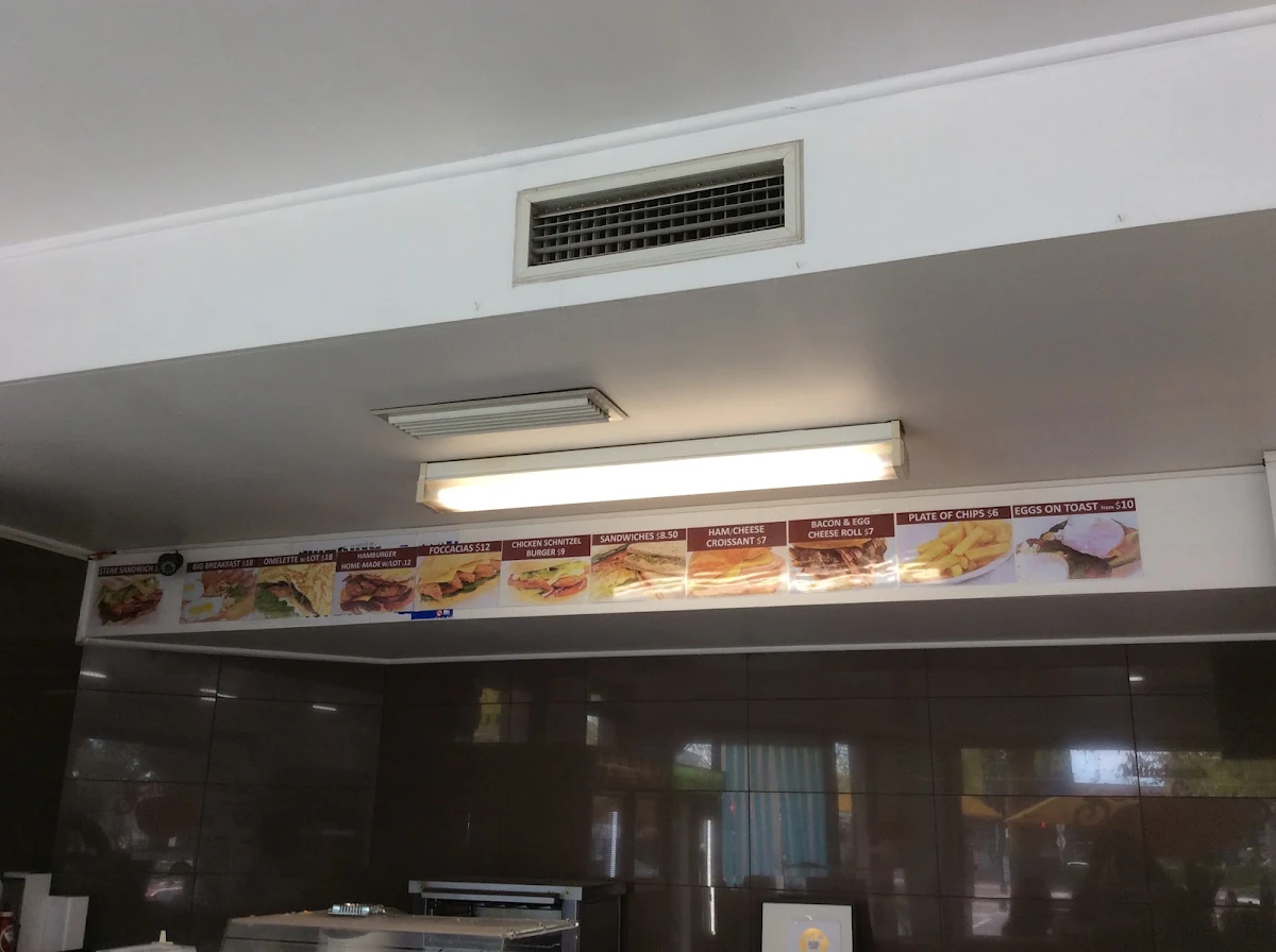 Menu, Mitcham's Serafino's Coffee Lounge