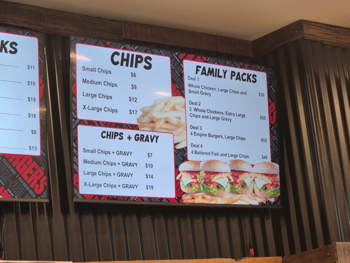 Menu, Chicken Empire