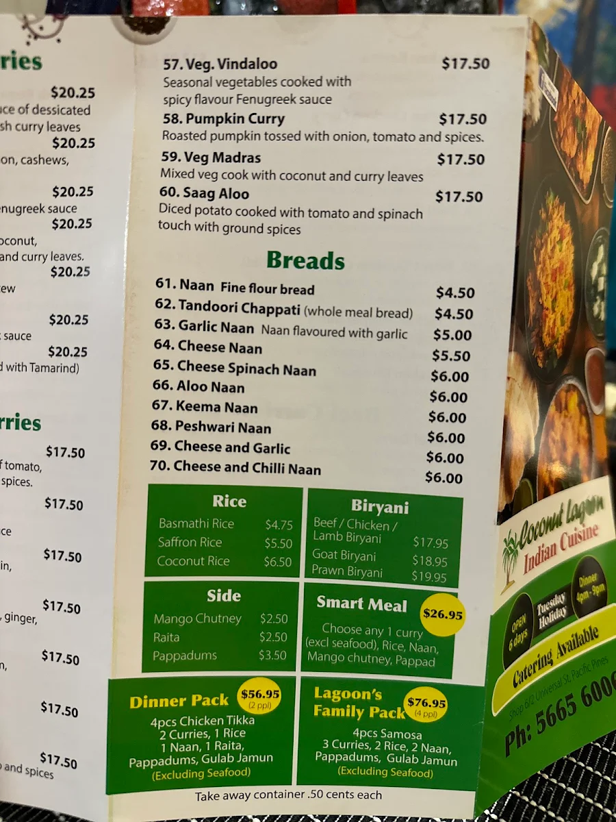 Menu, Masala Twist
