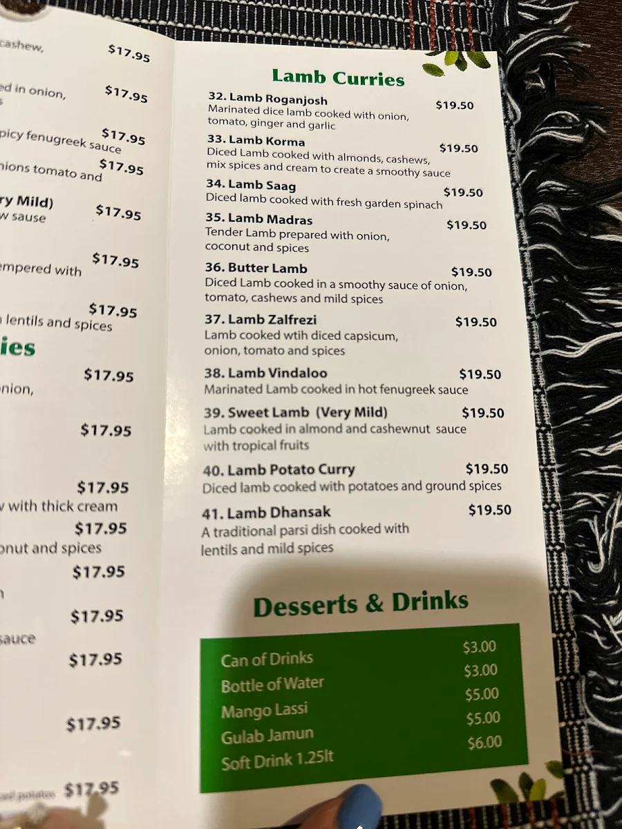 Menu, Masala Twist