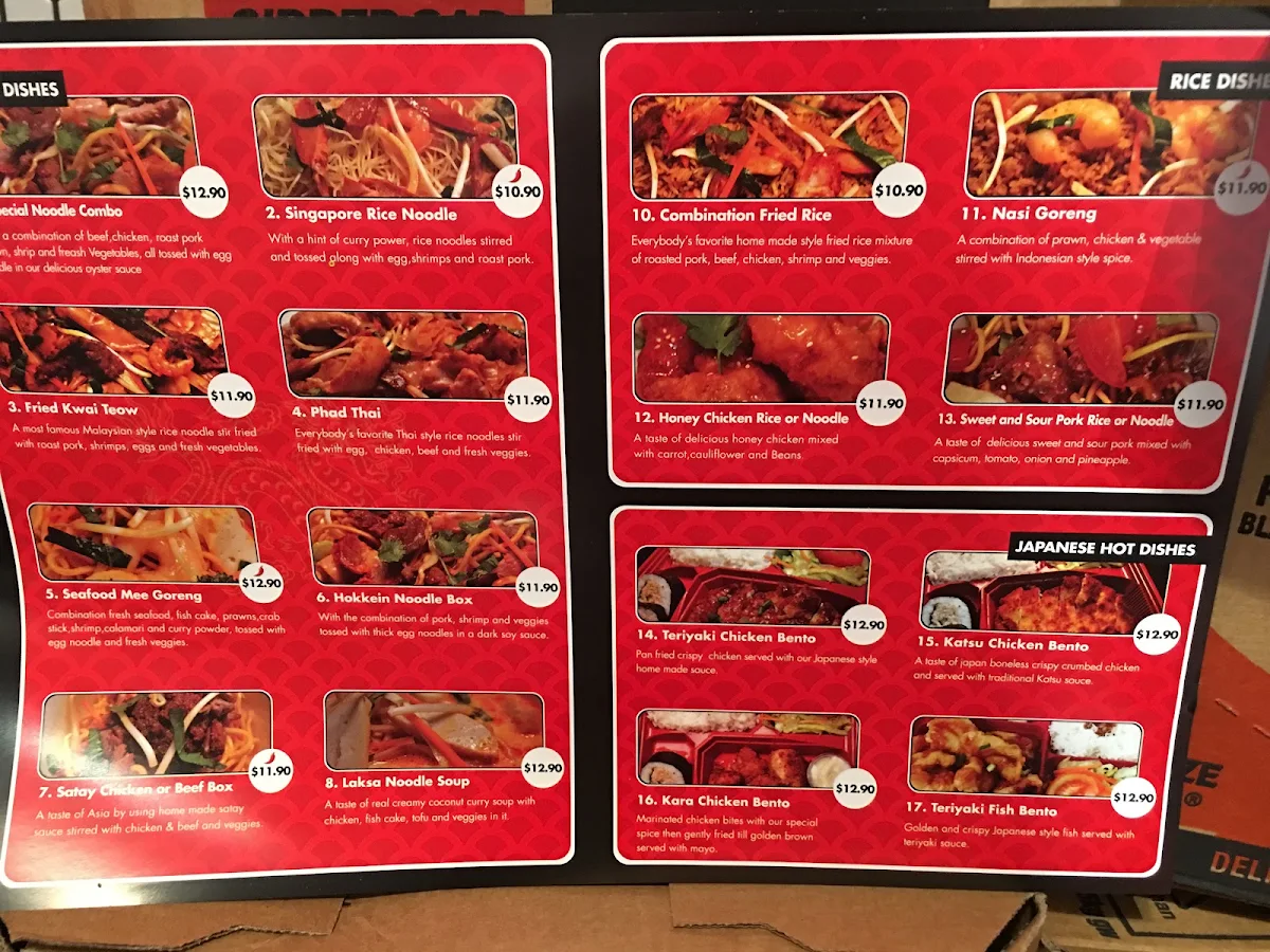 Menu, My Noodle Rules