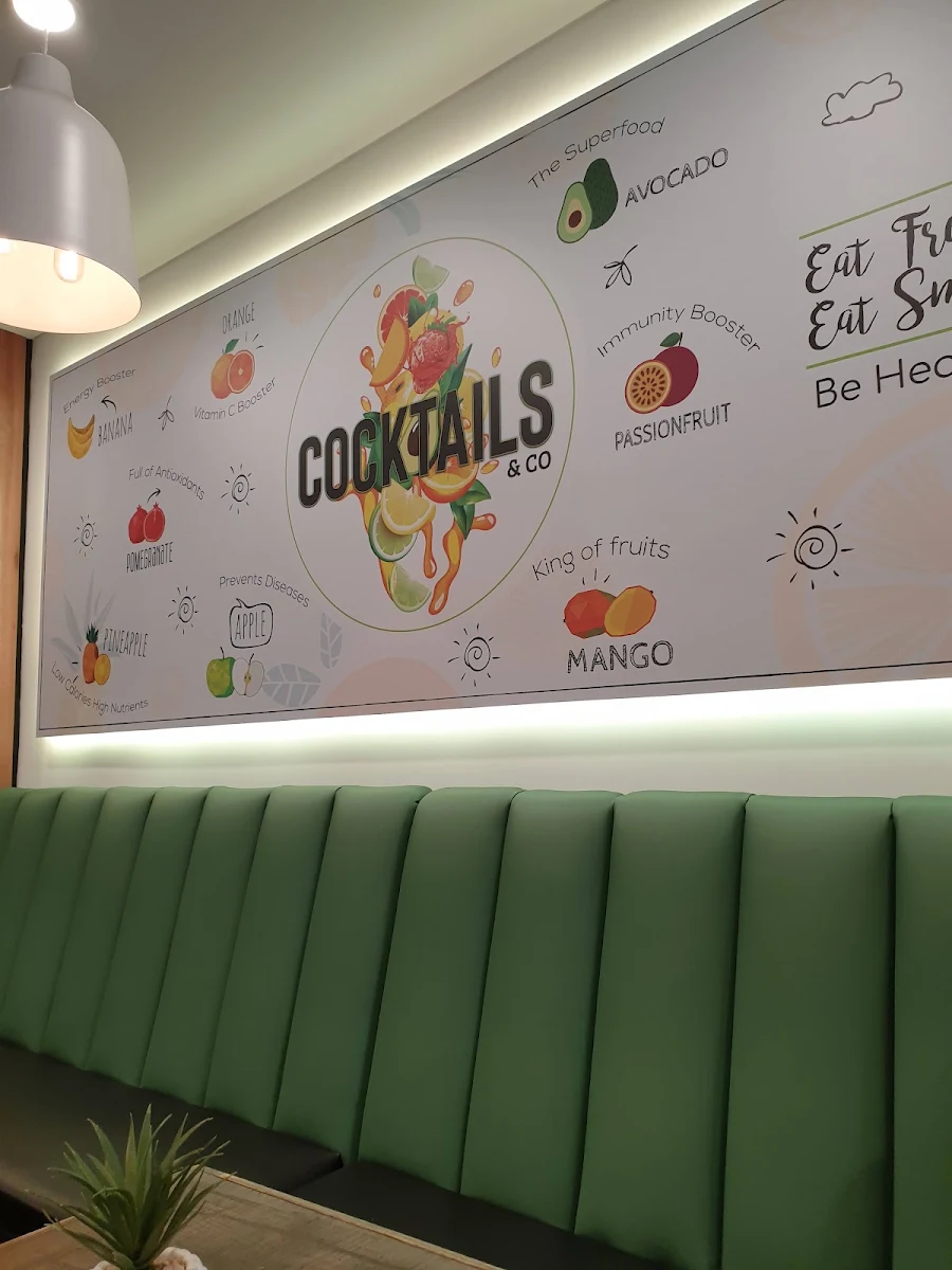 Menu, Cocktails & CO - Fruit Cocktails, Mocktails, Organic Acai Bowl & Smoothies, Fresh Juices