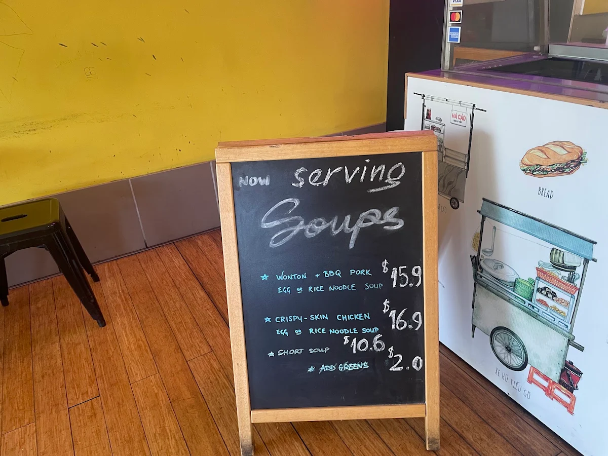 Menu, Mrs Luu's Milton