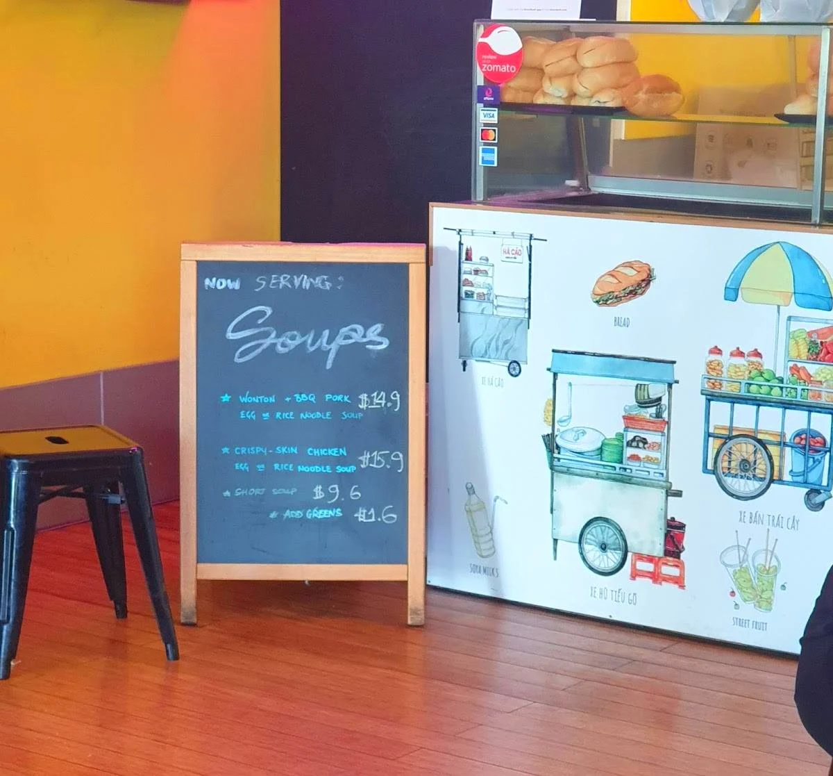 Menu, Mrs Luu's Milton