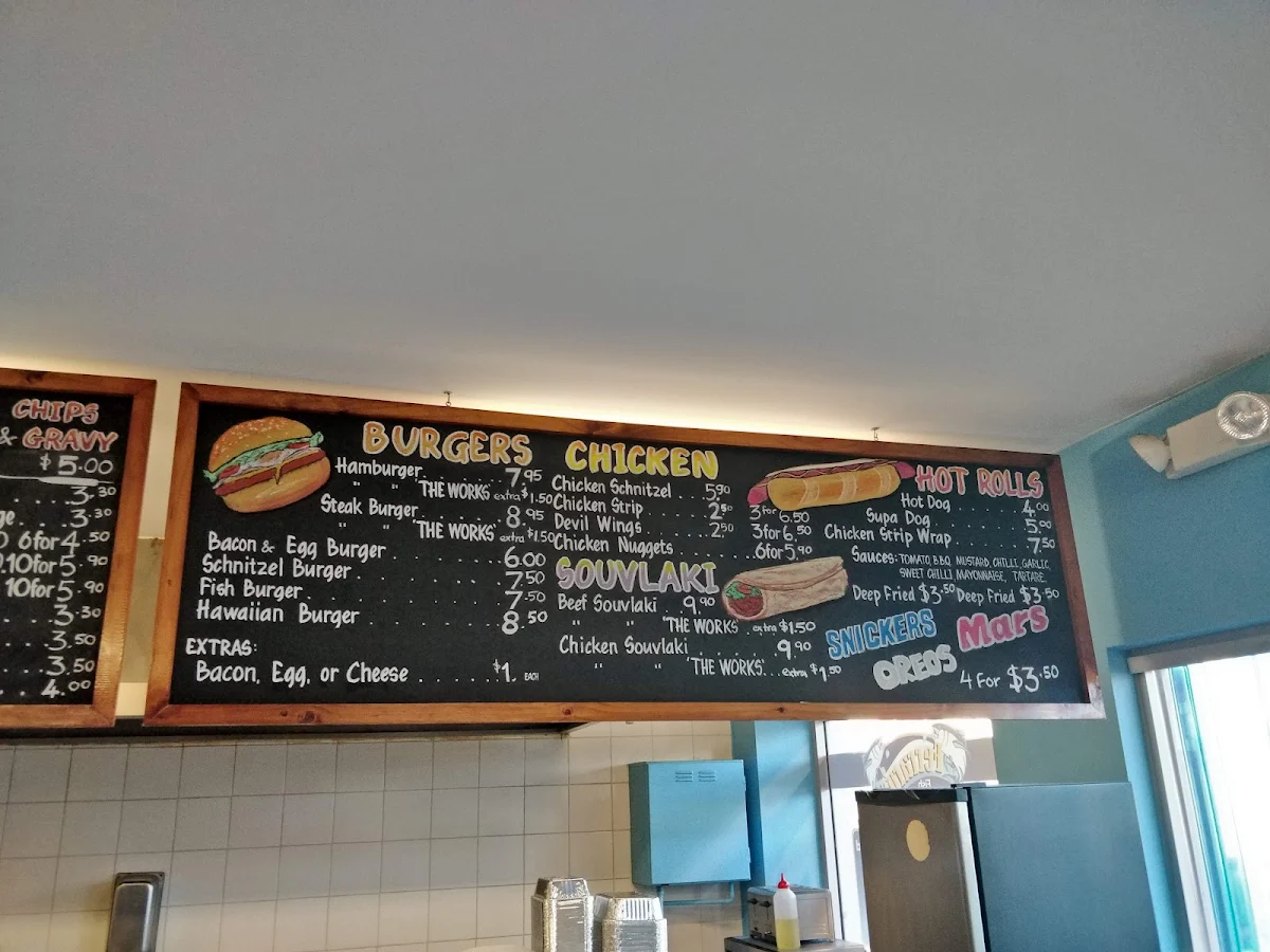 Menu, Ferraro's Fish & Chips