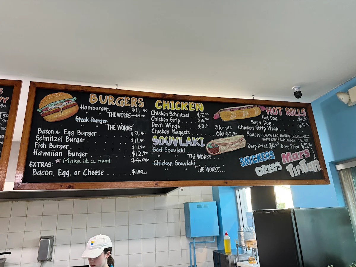 Menu, Ferraro's Fish & Chips