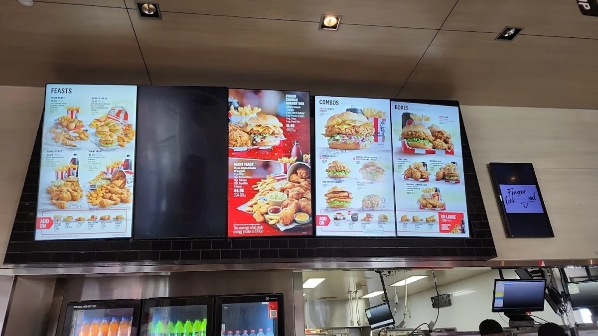 Menu, KFC Mascot (Not Airport)