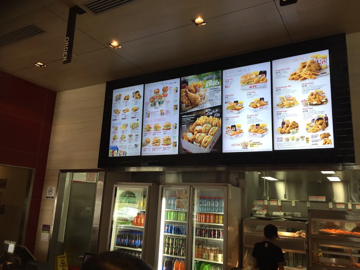 Menu, KFC Mascot (Not Airport)