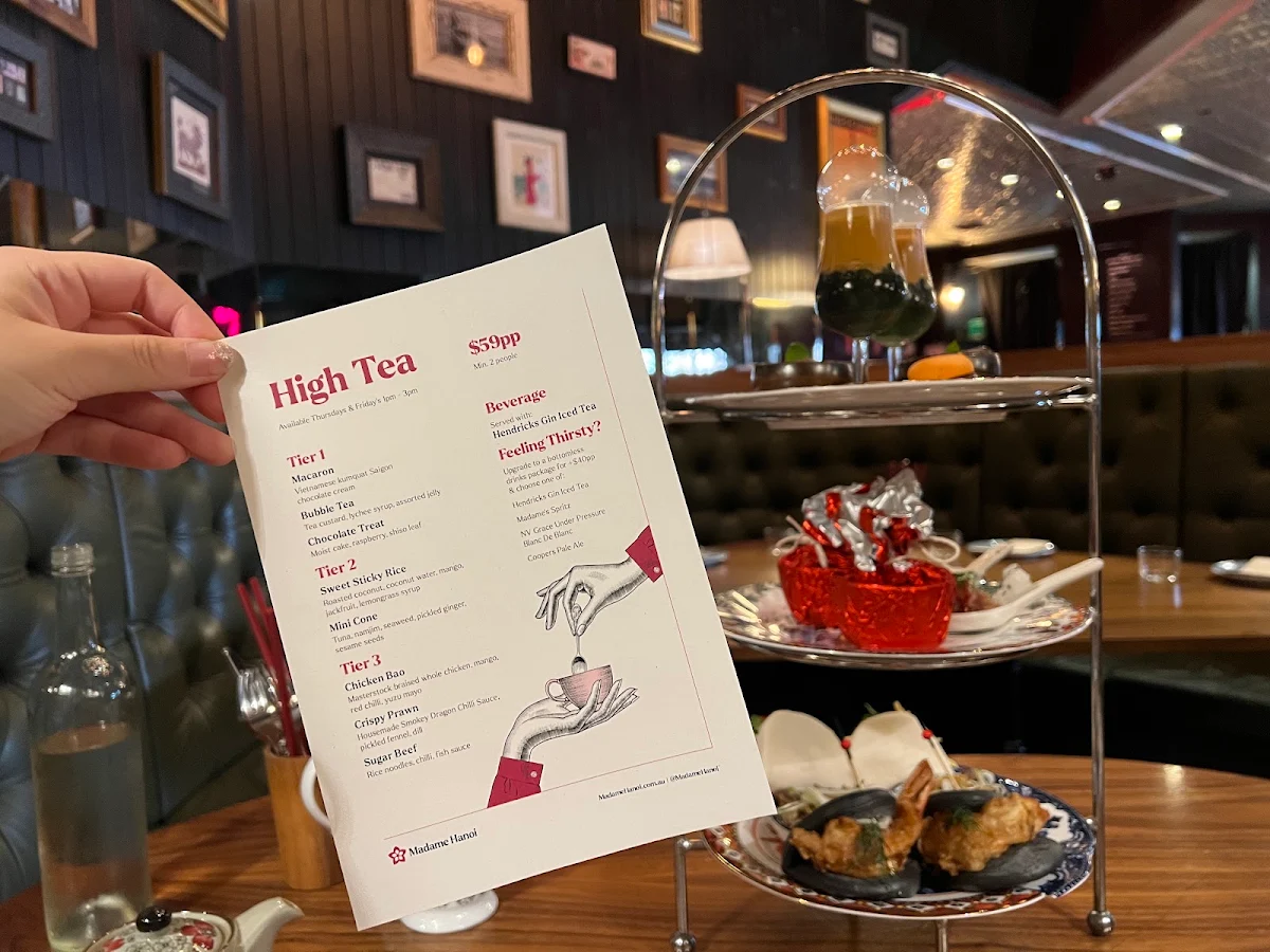 Menu, Madame Hanoi