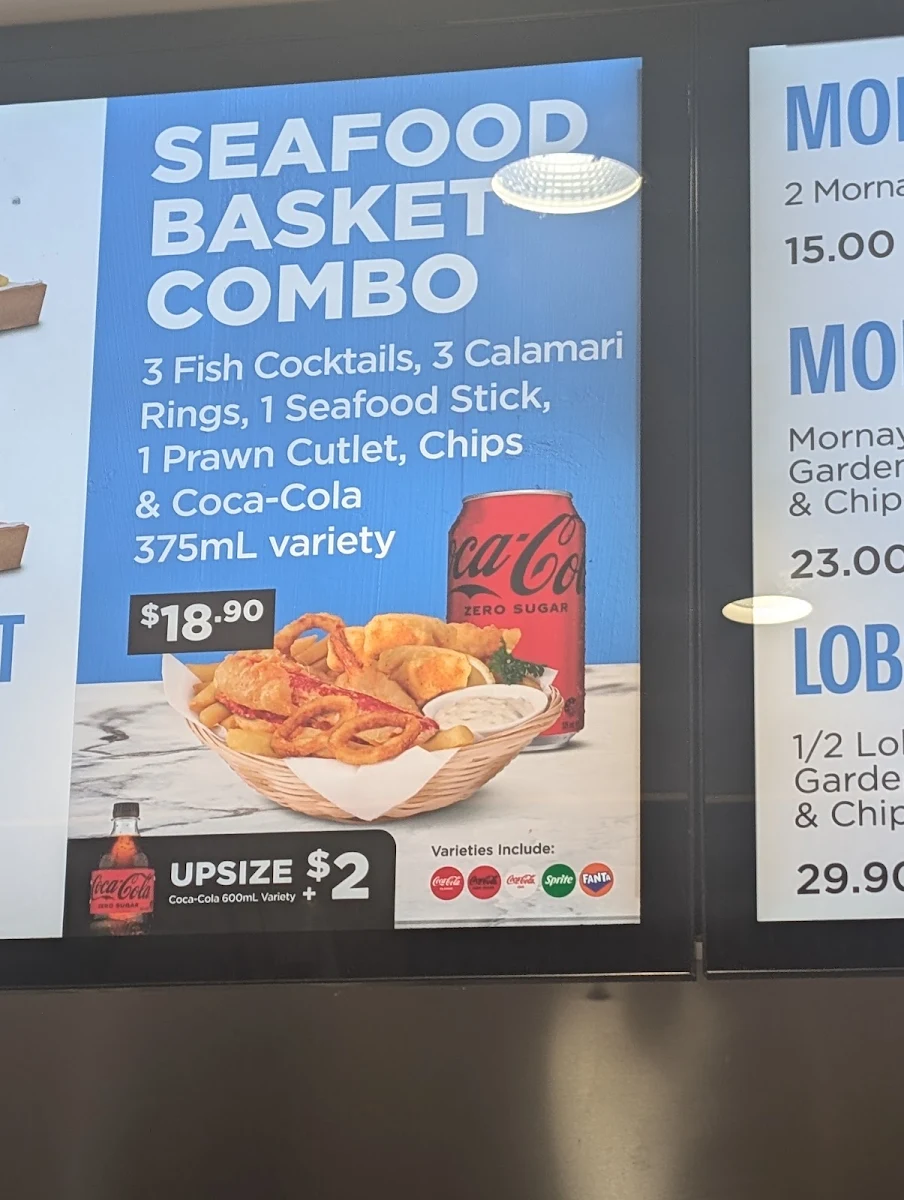 Menu, Atlantic Fish & Chips