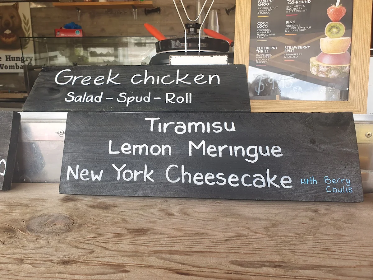 Menu, The Hungry Wombat Daylesford
