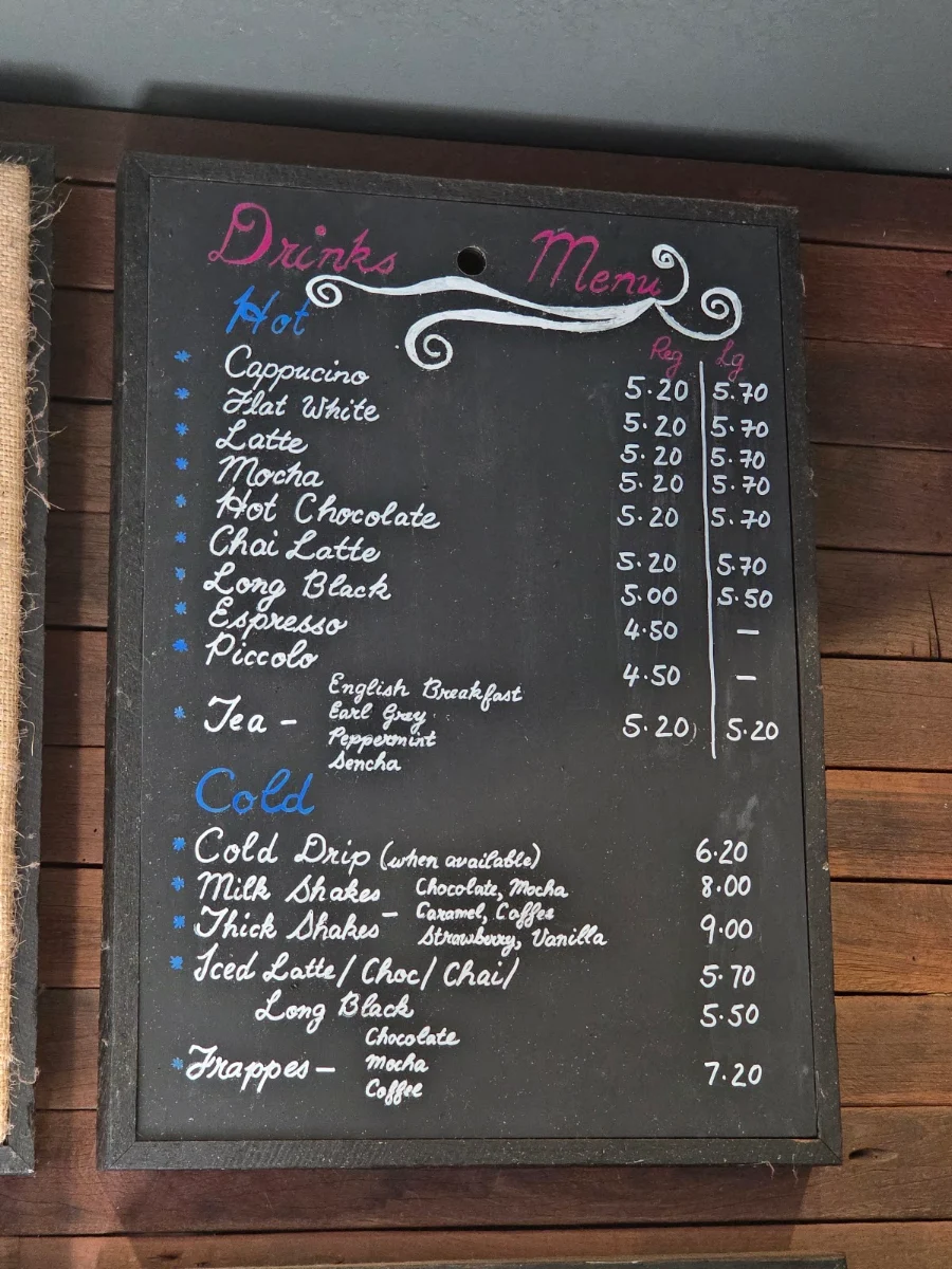 Menu, Miettes Bakery