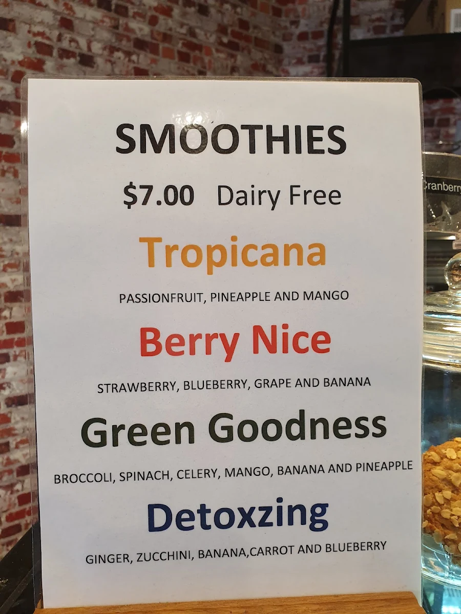 Menu, Miettes Bakery