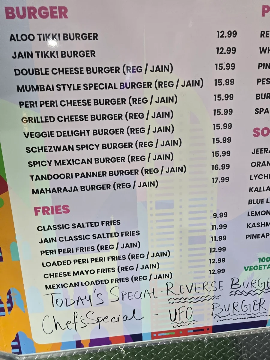 Menu, Khau gali